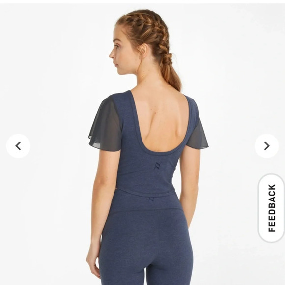 Puma exhale training crop top NWT Yoga - Picture 2 of 12